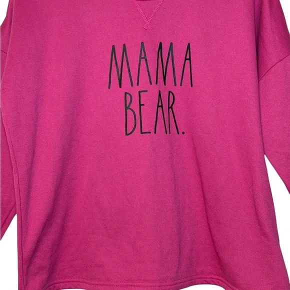 Rae Dunn “Mama Bear” pink Crewneck sweatshirt size medium - Picture 3 of 8